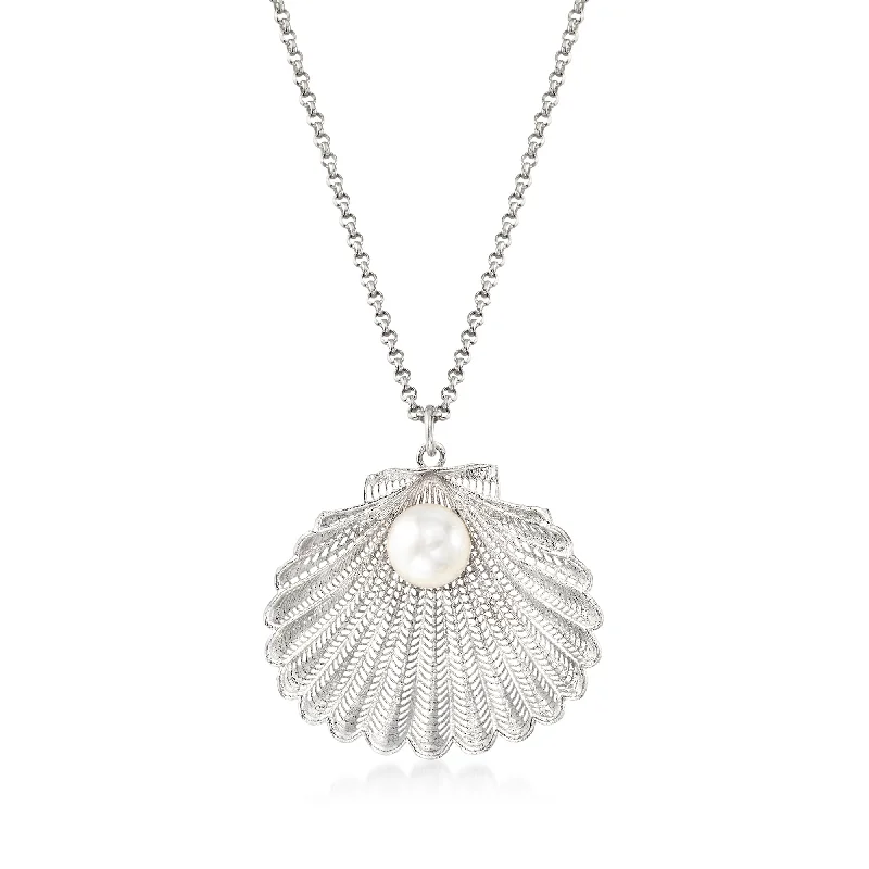 Elegant Designs, Unbeatable Discounts – Shop Jewelry Now Special Offer Ross-Simons Italian Cultured Pearl Seashell Pendant Necklace in Sterling Silver Elegant Designs, Unbeatable Discounts – Shop Jewelry Now Special Offer Ross-Simons Italian Cultured Pearl Seashell Pendant Necklace in Sterling Silver