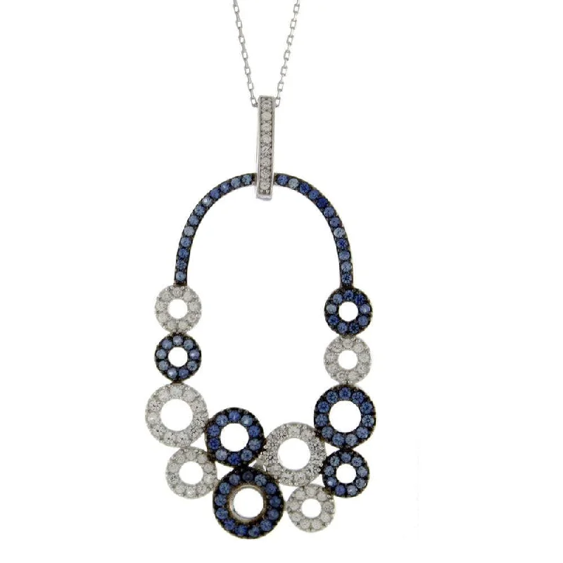 Discounted Jewelry For A Glamorous Look Hot Brand Discounts Suzy Levian Multi-Circle Sapphire and Diamond Pendant in Sterling Silver and 18K Gold Discounted Jewelry For A Glamorous Look Hot Brand Discounts Suzy Levian Multi-Circle Sapphire and Diamond Pendant in Sterling Silver and 18K Gold