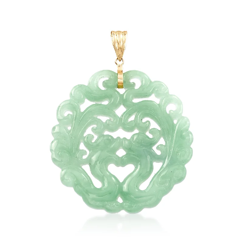 Luxury Meets Affordability – Jewelry Sale Now Live Fresh Styles, Fresh Deals Ross-Simons Carved Jade Phoenix Pendant With 14kt Yellow Gold