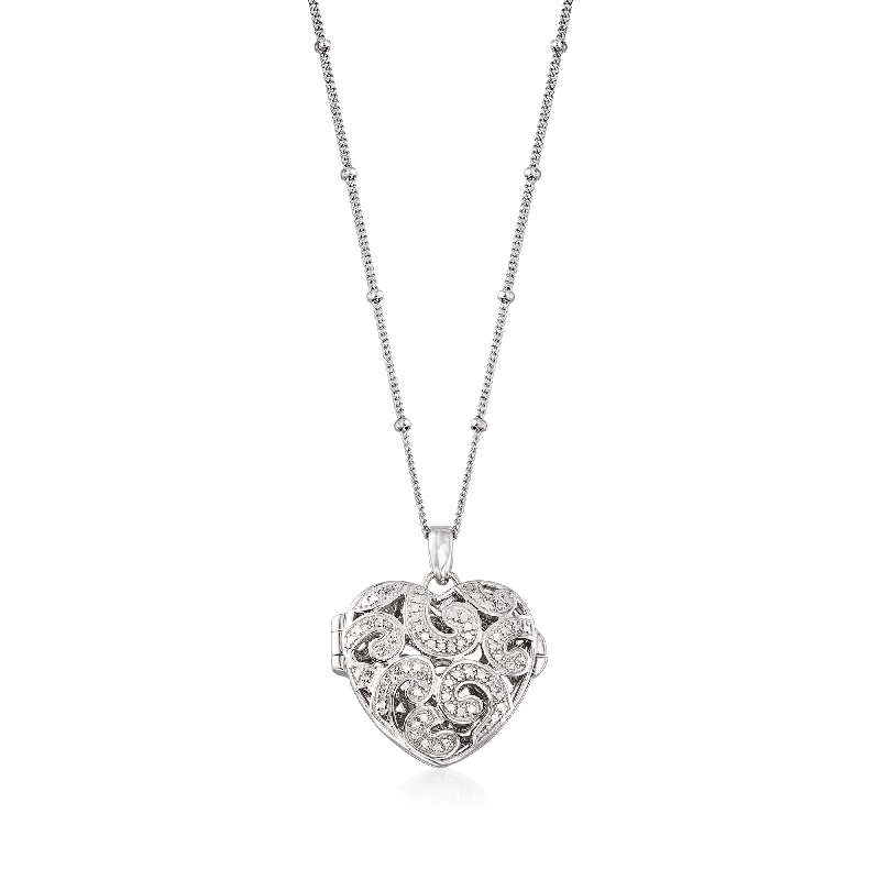 Limited-Stock Jewelry Clearance – Grab Your Favorites Now Daily Deals Ross-Simons Sterling Silver Heart Locket Pendant Necklace With Diamond Accents Limited-Stock Jewelry Clearance – Grab Your Favorites Now Daily Deals Ross-Simons Sterling Silver Heart Locket Pendant Necklace With Diamond Accents