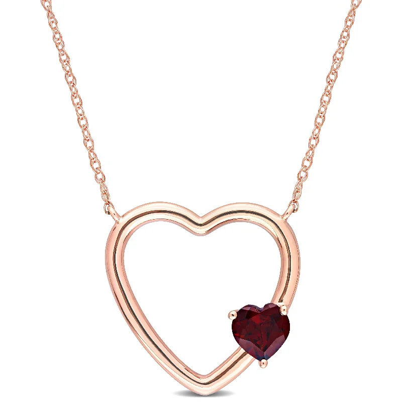The Perfect Accessory For Less – Jewelry Sale Live Relaxed Style 1/2 CT TGW Garnet Open Heart Pendant with Chain in 10k Rose Gold The Perfect Accessory For Less – Jewelry Sale Live Relaxed Style 1/2 CT TGW Garnet Open Heart Pendant with Chain in 10k Rose Gold