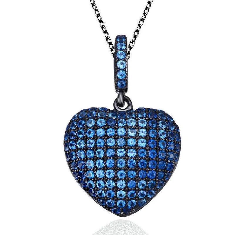 Dazzle With Discounts – Shop Jewelry On Sale Unleash Your Trend Driven Style Suzy Levian Blue Cubic Zirconia Blackened Sterling Silver Pave Heart Pendant Dazzle With Discounts – Shop Jewelry On Sale Unleash Your Trend Driven Style Suzy Levian Blue Cubic Zirconia Blackened Sterling Silver Pave Heart Pendant