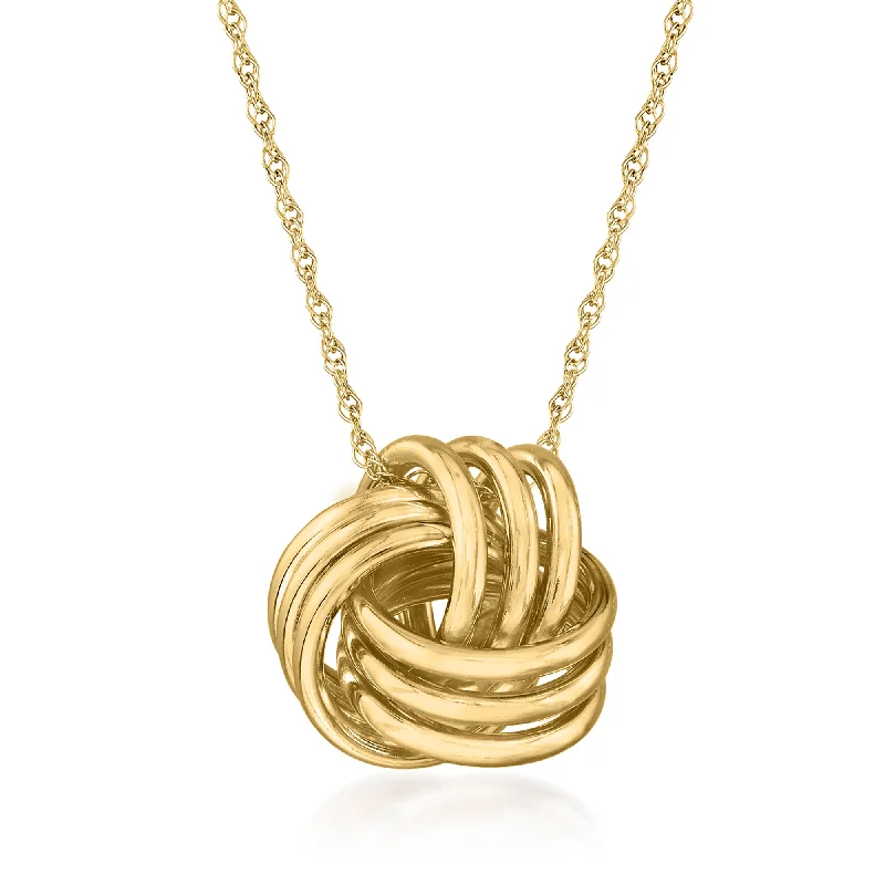 Shop Fine Jewelry With Amazing Deals On-Trend Fashion Offers Ross-Simons 14kt Yellow Gold Love Knot Pendant Necklace Shop Fine Jewelry With Amazing Deals On-Trend Fashion Offers Ross-Simons 14kt Yellow Gold Love Knot Pendant Necklace