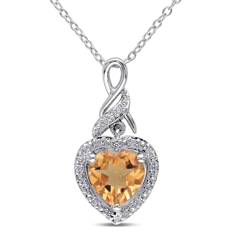 Jewelry Deals That Sparkle – Shop Today Premium Fashion 1 5/8 CT TGW Diamond and Citrine Heart Twist Pendant With Chain in Sterling Silver Jewelry Deals That Sparkle – Shop Today Premium Fashion 1 5/8 CT TGW Diamond and Citrine Heart Twist Pendant With Chain in Sterling Silver