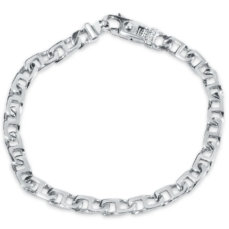 Premium Jewelry, Premium Discounts – Act Fast Vintage-Inspired Style Offers Solid 34 Gram Platinum 6mm Link Men's Chain Bracelet 6mm 8.5" Premium Jewelry, Premium Discounts – Act Fast Vintage-Inspired Style Offers Solid 34 Gram Platinum 6mm Link Men's Chain Bracelet 6mm 8.5"