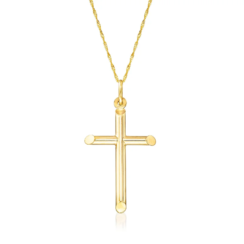 Classic And Modern Jewelry Styles On Sale Fashion-Forward Offers Ross-Simons Italian 14kt Yellow Gold Cross Pendant Necklace Classic And Modern Jewelry Styles On Sale Fashion-Forward Offers Ross-Simons Italian 14kt Yellow Gold Cross Pendant Necklace