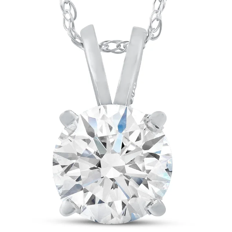 Grab Your Dream Jewelry At The Lowest Prices Fashionable Comfort Promotions 1 1/2 Ct Moissnite Solitaire Pendant 14k White Gold Womens Necklace Grab Your Dream Jewelry At The Lowest Prices Fashionable Comfort Promotions 1 1/2 Ct Moissnite Solitaire Pendant 14k White Gold Womens Necklace