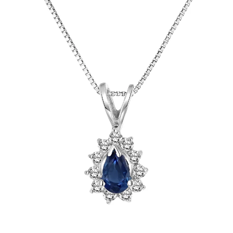 Luxury Jewelry Now At Special Promotional Rates Contemporary Chic Promotions 0.35cttw Diamond and Sapphire Pendant in 14k Gold Luxury Jewelry Now At Special Promotional Rates Contemporary Chic Promotions 0.35cttw Diamond and Sapphire Pendant in 14k Gold