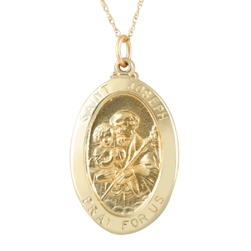 Limited-Time Offer On Premium Jewelry Collections New In This Season 14k Yellow Gold St. Joseph Medal Pendant 1" Tall 2.5 Grams Limited-Time Offer On Premium Jewelry Collections New In This Season 14k Yellow Gold St. Joseph Medal Pendant 1" Tall 2.5 Grams