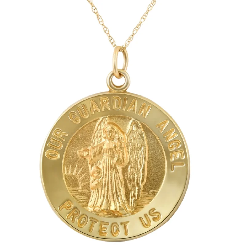 Seasonal Jewelry Sale – Upgrade Your Style Today Flash Sale 14k Yellow Gold Guardian Angel Medal Pendant 1" Tall 3.5 Grams Seasonal Jewelry Sale – Upgrade Your Style Today Flash Sale 14k Yellow Gold Guardian Angel Medal Pendant 1" Tall 3.5 Grams
