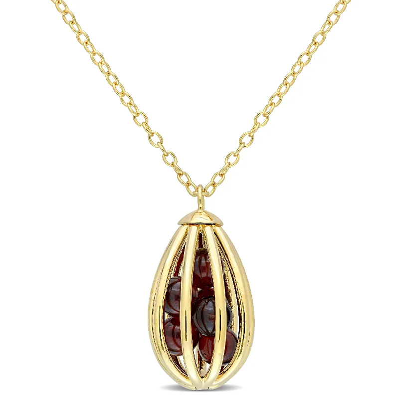 Luxury Jewelry Clearance – Shop Premium Styles Now Imeless Style 3 5/8 CT TGW Garnet Cage Pendant with Chain in Yellow Plated Sterling Silver Luxury Jewelry Clearance – Shop Premium Styles Now Imeless Style 3 5/8 CT TGW Garnet Cage Pendant with Chain in Yellow Plated Sterling Silver