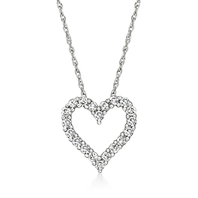 Jewelry Flash Sale – Stylish Designs At Unbeatable Rates Shop Sale Items Ross-Simons Diamond Open-Space Heart Pendant Necklace in 14kt White Gold Jewelry Flash Sale – Stylish Designs At Unbeatable Rates Shop Sale Items Ross-Simons Diamond Open-Space Heart Pendant Necklace in 14kt White Gold
