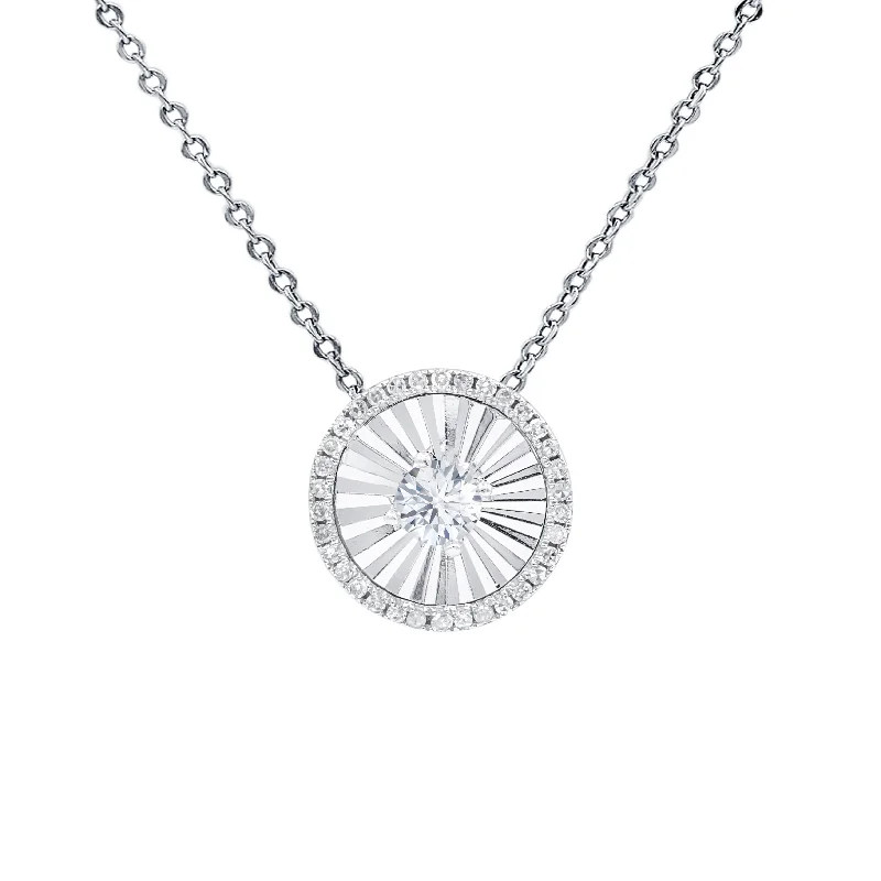 Exclusive Online Jewelry Sale – Don't Wait Edgy Fashion Deals 14 kt white gold diamond pendant with center diamond surrounded by 0.25 cts tw diamonds Exclusive Online Jewelry Sale – Don't Wait Edgy Fashion Deals 14 kt white gold diamond pendant with center diamond surrounded by 0.25 cts tw diamonds