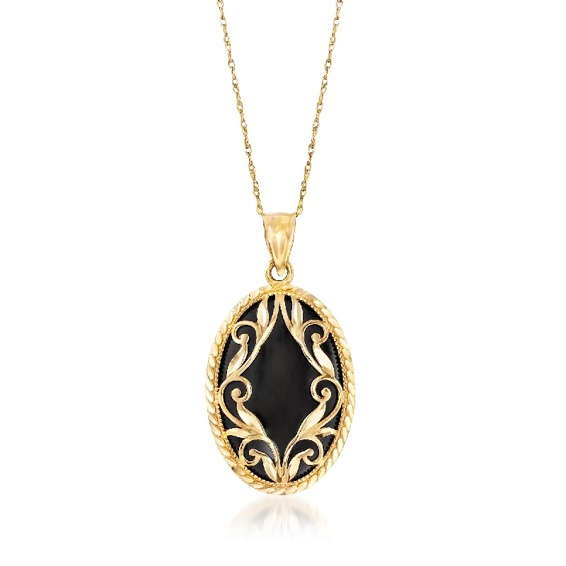 Jewelry Sale Bonanza – Grab Your Sparkle Now Street Chic Discounts Ross-Simons Oval Black Onyx and 14kt Yellow Gold Pendant Necklace Jewelry Sale Bonanza – Grab Your Sparkle Now Street Chic Discounts Ross-Simons Oval Black Onyx and 14kt Yellow Gold Pendant Necklace