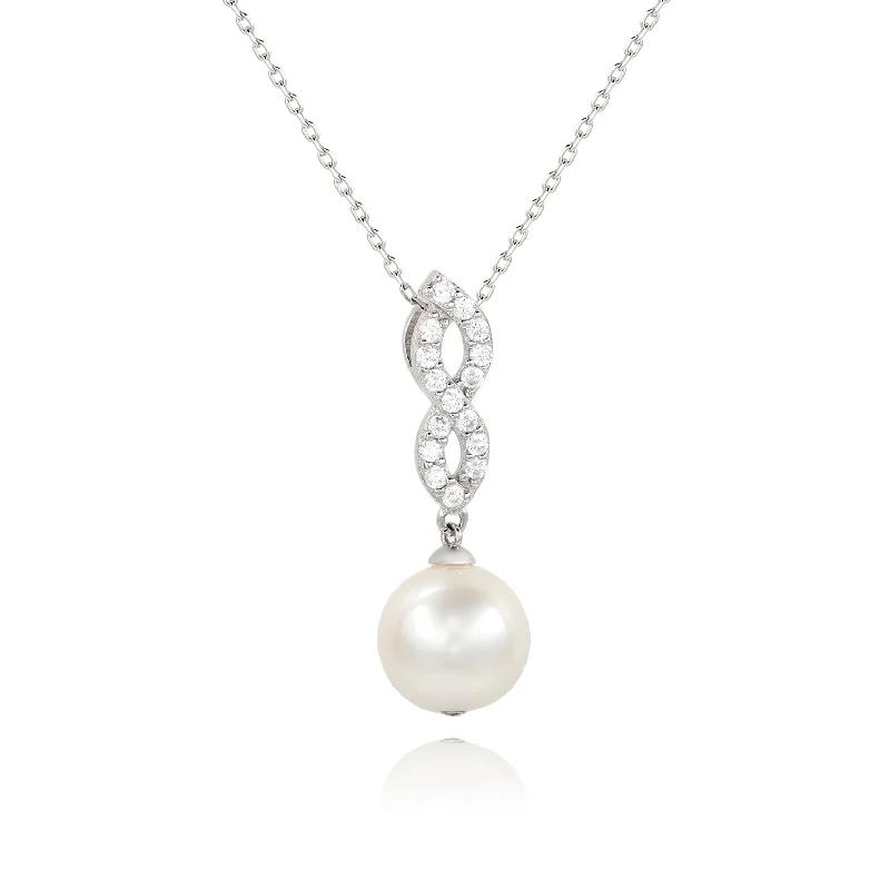 Jewelry Deals That Outshine The Rest Fashionista Favorites Suzy Levian Sterling Silver Pearl and White Sapphire Infinity Pendant Jewelry Deals That Outshine The Rest Fashionista Favorites Suzy Levian Sterling Silver Pearl and White Sapphire Infinity Pendant