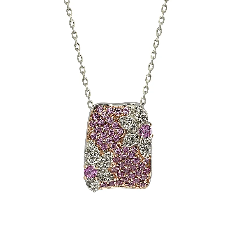 Affordable Elegance – Special Jewelry Sale Now Live Big Savings Suzy Levian Sterling Silver Pink Sapphire & Diamond Floral Petite Necklace Affordable Elegance – Special Jewelry Sale Now Live Big Savings Suzy Levian Sterling Silver Pink Sapphire & Diamond Floral Petite Necklace