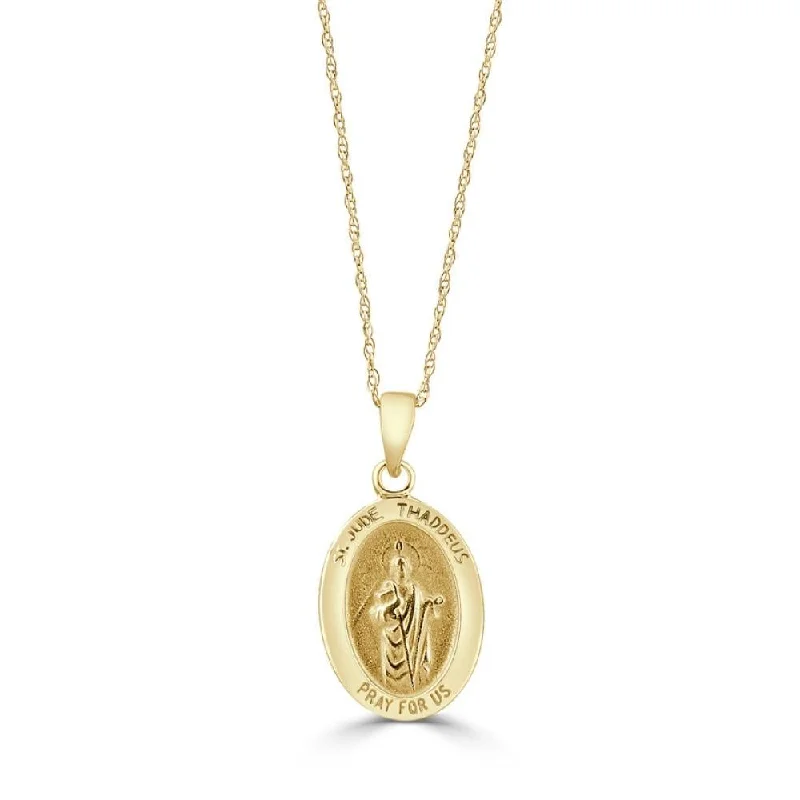Trending Jewelry Now Available At Exclusive Prices Budget Saver 14k White or Yellow Gold Mother St. Jude Thadeus Pendant Necklace 14.5mm Tall Trending Jewelry Now Available At Exclusive Prices Budget Saver 14k White or Yellow Gold Mother St. Jude Thadeus Pendant Necklace 14.5mm Tall