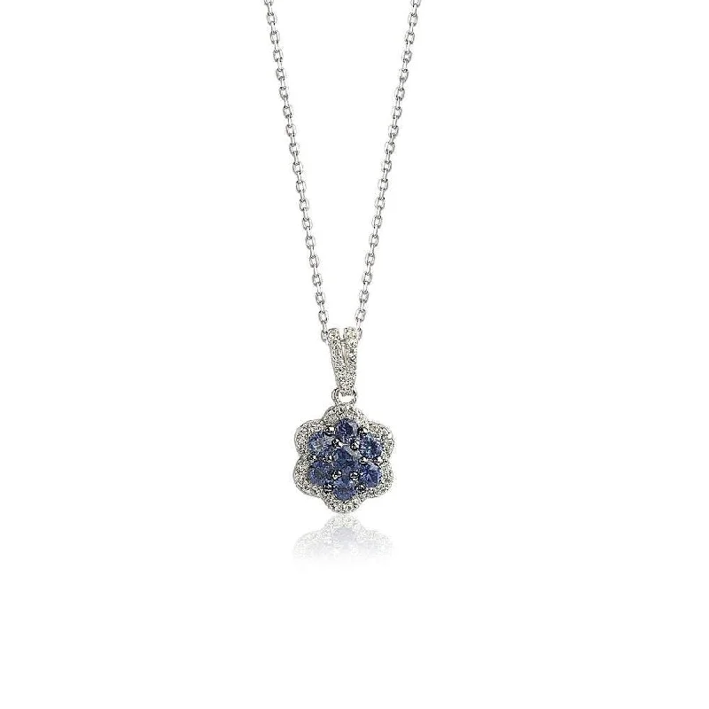 Huge Savings On Timeless Jewelry Collections Crazy Price Slashing Suzy Levian Sterling Silver Sapphire & Diamond Accent Flower Pendant Huge Savings On Timeless Jewelry Collections Crazy Price Slashing Suzy Levian Sterling Silver Sapphire & Diamond Accent Flower Pendant