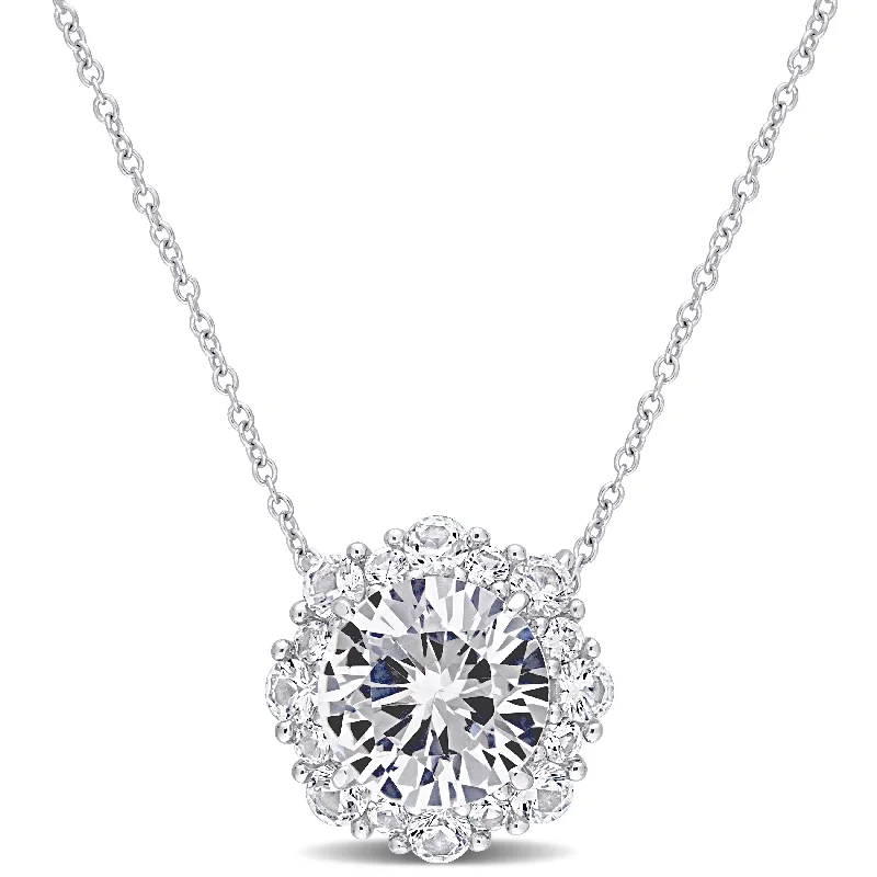 Special Sale On Handcrafted Jewelry – Shop Today Fashion-Forward 4 3/8 CT TGW Created White Sapphire Halo Pendant with Chain in 10k White Gold Special Sale On Handcrafted Jewelry – Shop Today Fashion-Forward 4 3/8 CT TGW Created White Sapphire Halo Pendant with Chain in 10k White Gold