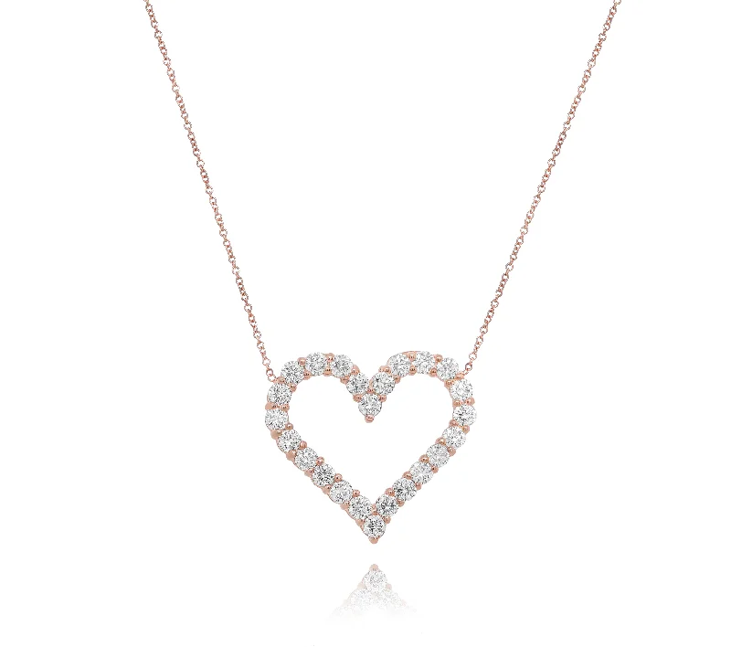 Shine In Style – Shop Jewelry Discounts Today Premium Style Offers 18kt rose gold open heart pendant featuring 2.40 cts of round diamonds, 24 stones Shine In Style – Shop Jewelry Discounts Today Premium Style Offers 18kt rose gold open heart pendant featuring 2.40 cts of round diamonds, 24 stones