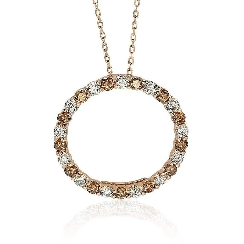 Grab Your Favorite Jewelry At The Lowest Prices Flash Sale, Don'T Miss Suzy Levian Rose Sterling Silver Brown & White Cubic Zirconia Alternating Circle Eternity Pendant Grab Your Favorite Jewelry At The Lowest Prices Flash Sale, Don'T Miss Suzy Levian Rose Sterling Silver Brown & White Cubic Zirconia Alternating Circle Eternity Pendant