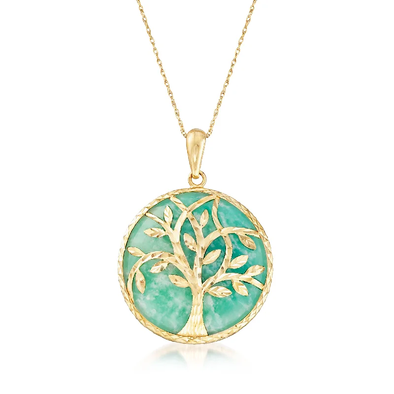 Huge Savings On Timeless Jewelry Collections Trendy Threads Ross-Simons Amazonite Tree Of Life Pendant Necklace in 14kt Yellow Gold Huge Savings On Timeless Jewelry Collections Trendy Threads Ross-Simons Amazonite Tree Of Life Pendant Necklace in 14kt Yellow Gold