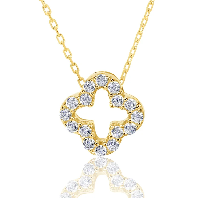 Unmissable Jewelry Sale – Shop Before It's Too Late Chic & Cozy Collection Suzy Levian Cubic Zirconia Yellow Sterling Silver Clover Pendant Unmissable Jewelry Sale – Shop Before It's Too Late Chic & Cozy Collection Suzy Levian Cubic Zirconia Yellow Sterling Silver Clover Pendant