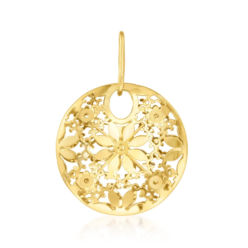Huge Savings On Timeless Jewelry Collections Break Fashion Norms Ross-Simons Italian 14kt Yellow Gold Circle Flower Pendant Huge Savings On Timeless Jewelry Collections Break Fashion Norms Ross-Simons Italian 14kt Yellow Gold Circle Flower Pendant
