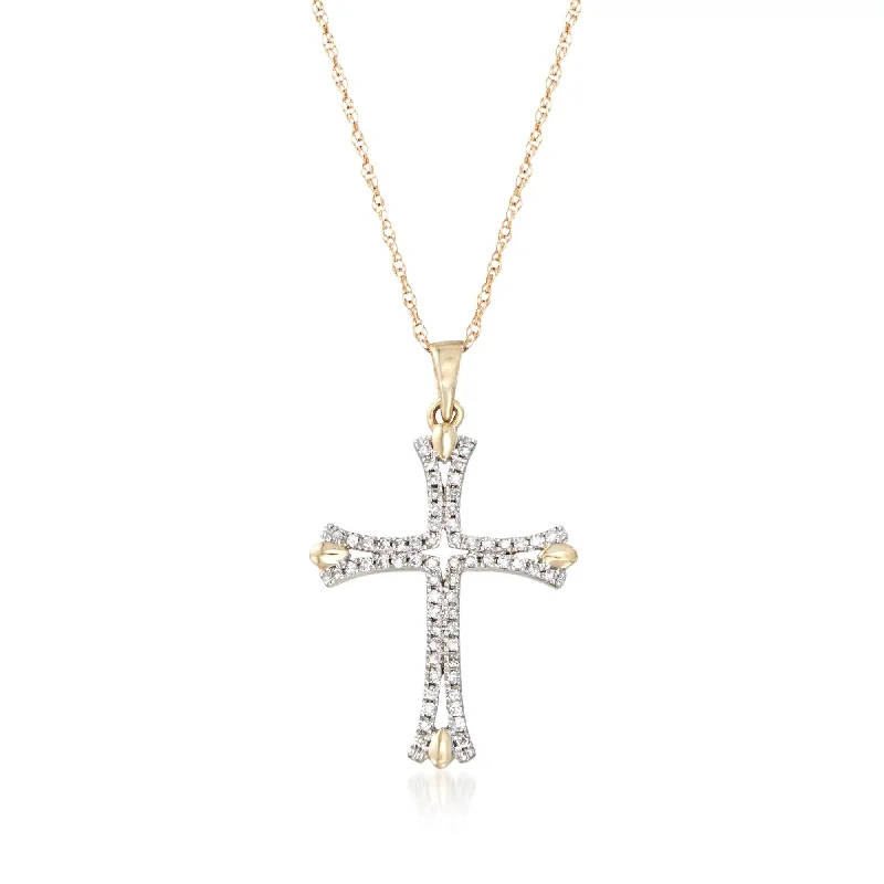 Special Offers On Handcrafted And Designer Jewelry Flash Sale Fever Ross-Simons Diamond Cross Pendant Necklace in 14kt Yellow Gold Special Offers On Handcrafted And Designer Jewelry Flash Sale Fever Ross-Simons Diamond Cross Pendant Necklace in 14kt Yellow Gold