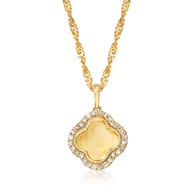 Limited-Time Jewelry Sale – Elegant Styles At Less New Season Fashion Preview Sale Ross-Simons Diamond Clover Pendant Necklace in 18kt Gold Over Sterling Limited-Time Jewelry Sale – Elegant Styles At Less New Season Fashion Preview Sale Ross-Simons Diamond Clover Pendant Necklace in 18kt Gold Over Sterling
