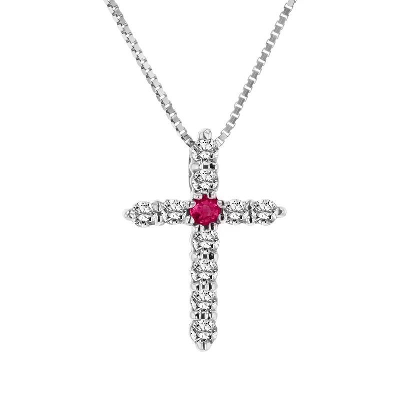 Handmade Pearl Jewelry For Timeless Elegance Statement Fashion Offers 0.18ctw Diamond and Ruby Cross in 14K Gold Handmade Pearl Jewelry For Timeless Elegance Statement Fashion Offers 0.18ctw Diamond and Ruby Cross in 14K Gold
