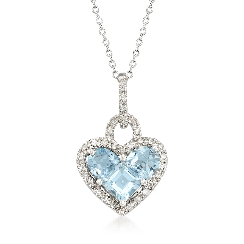 Jewelry Deals That Sparkle – Shop Today Sporty Fashion Offers Ross-Simons Aquamarine and . Diamond Heart Pendant Necklace in Sterling Silver Jewelry Deals That Sparkle – Shop Today Sporty Fashion Offers Ross-Simons Aquamarine and . Diamond Heart Pendant Necklace in Sterling Silver