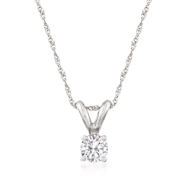 Flash Sale On Stunning Jewelry – Don't Miss Out Unleash Your Style Ross-Simons Diamond Solitaire Necklace in 14kt White Gold Flash Sale On Stunning Jewelry – Don't Miss Out Unleash Your Style Ross-Simons Diamond Solitaire Necklace in 14kt White Gold