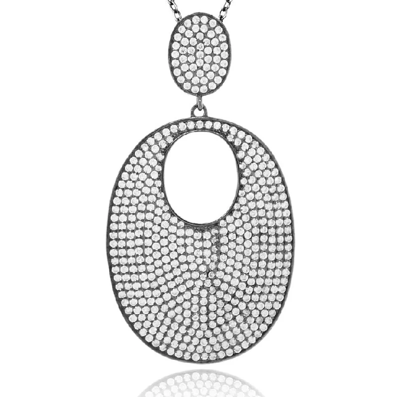 Huge Markdowns On Premium Jewelry Styles Style Breakthroughs Suzy Levian Cubic Zirconia Sterling Silver Micro Pave Pendant - Black Huge Markdowns On Premium Jewelry Styles Style Breakthroughs Suzy Levian Cubic Zirconia Sterling Silver Micro Pave Pendant - Black