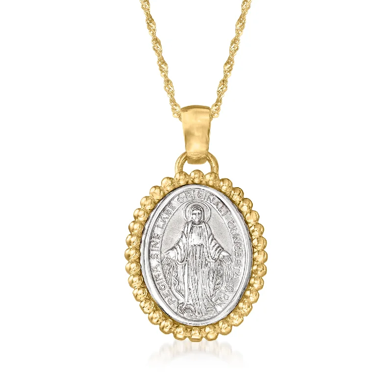 Elegant Jewelry At Unbeatable Offers – Shop Before It's Gone Special Offer For You Ross-Simons Italian 14kt 2-Tone Gold Miraculous Medal Adjustable Pendant Necklace Elegant Jewelry At Unbeatable Offers – Shop Before It's Gone Special Offer For You Ross-Simons Italian 14kt 2-Tone Gold Miraculous Medal Adjustable Pendant Necklace