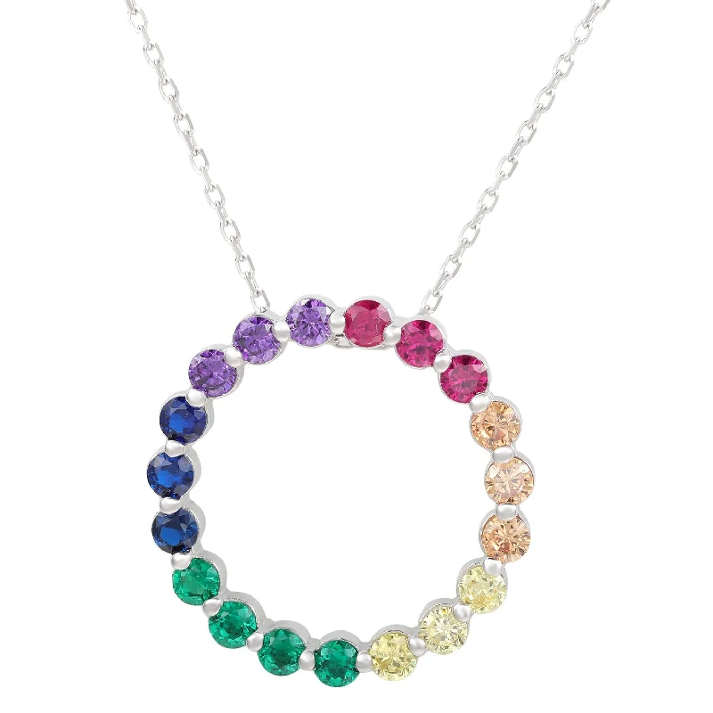 Jewelry Sale Alert – Shop Timeless Elegance Today Style Redefined Suzy Levian Sterling Silver Rainbow Circle Pendant Jewelry Sale Alert – Shop Timeless Elegance Today Style Redefined Suzy Levian Sterling Silver Rainbow Circle Pendant