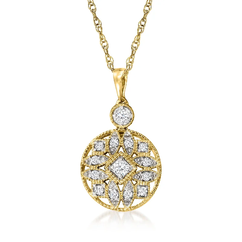 Limited-Stock Jewelry Sale – Once It's Gone, It's Gone Trend Leading Collection Ross-Simons Diamond Openwork Circle Pendant Necklace in 18kt Gold Over Sterling Limited-Stock Jewelry Sale – Once It's Gone, It's Gone Trend Leading Collection Ross-Simons Diamond Openwork Circle Pendant Necklace in 18kt Gold Over Sterling