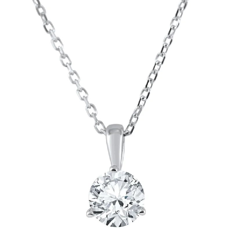Seasonal Jewelry Deals – Elevate Your Style The Latest Fashion Trends 1/3 ct Solitaire Lab Grown Diamond Pendant available in 14K and Platinum