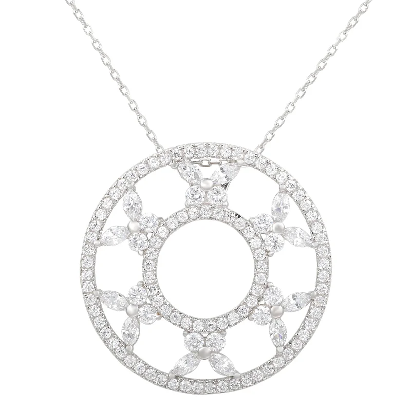 Timeless Elegance, Temporary Discounts – Act Fast Exclusive Sale Suzy Levian Sterling Silver Circle Butterfly Cubic Zirconia Necklace Timeless Elegance, Temporary Discounts – Act Fast Exclusive Sale Suzy Levian Sterling Silver Circle Butterfly Cubic Zirconia Necklace