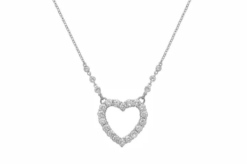 Luxury Jewelry Without The Luxury Price Tag Vintage Style Deals 14 kt white gold diamond pendant with open-heart design adorned with 2.00 cts tw round diamonds Luxury Jewelry Without The Luxury Price Tag Vintage Style Deals 14 kt white gold diamond pendant with open-heart design adorned with 2.00 cts tw round diamonds