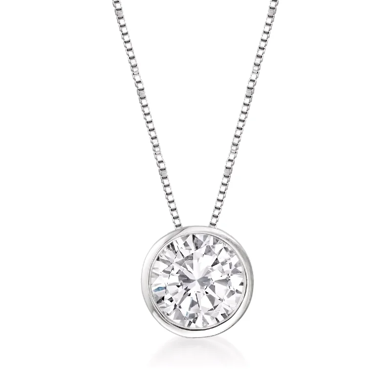 Timeless Beauty, Unbeatable Deals – Jewelry Sale On Vintage-Inspired Style Offers Ross-Simons Bezel-Set Diamond Solitaire Pendant Necklace in 14kt White Gold Timeless Beauty, Unbeatable Deals – Jewelry Sale On Vintage-Inspired Style Offers Ross-Simons Bezel-Set Diamond Solitaire Pendant Necklace in 14kt White Gold