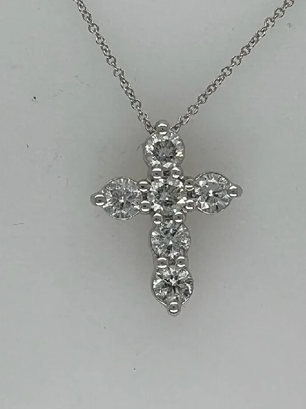 Unique Jewelry Designs Now At Discounted Rates Swimwear Summer Blowout 18 kt white gold diamond cross pendant adorned with 1.50 cts tw of diamonds