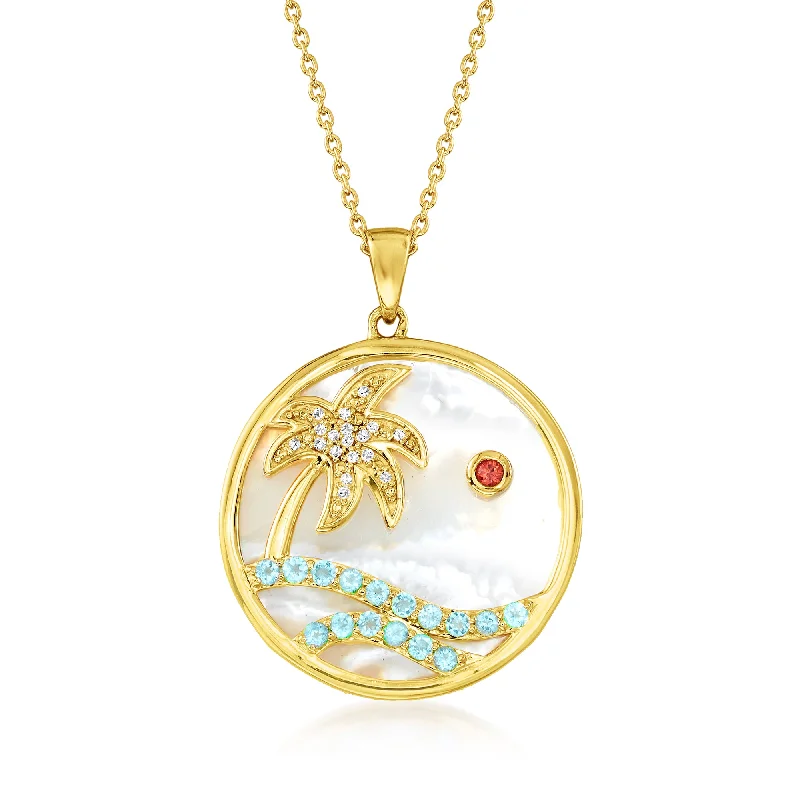 Bestselling Jewelry Now On Sale – Elevate Your Look Summer Deals Ross-Simons Mother-Of-Pearl and 1.75- Swiss Blue Topaz Paradise Pendant Necklace in 18kt Gold Over Sterling Bestselling Jewelry Now On Sale – Elevate Your Look Summer Deals Ross-Simons Mother-Of-Pearl and 1.75- Swiss Blue Topaz Paradise Pendant Necklace in 18kt Gold Over Sterling
