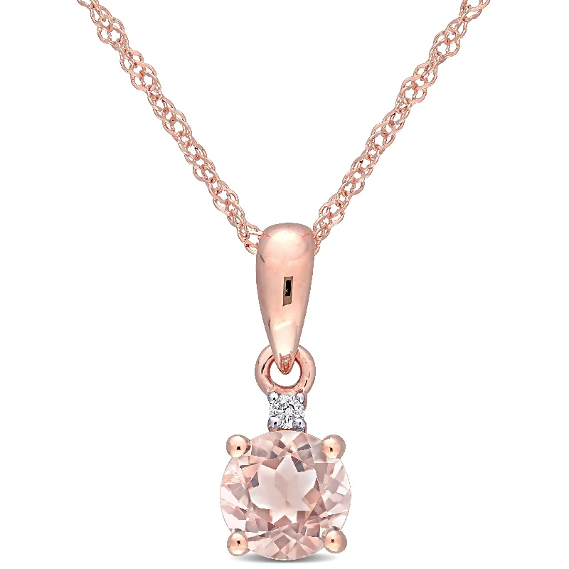 Unmissable Jewelry Sale – Shop Before It's Too Late Chic Styles Morganite and Diamond Pendant with Chain in 10k Rose Gold Unmissable Jewelry Sale – Shop Before It's Too Late Chic Styles Morganite and Diamond Pendant with Chain in 10k Rose Gold