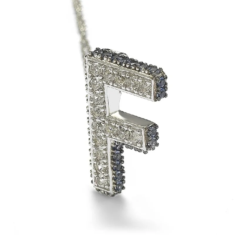 Get The Jewelry You Love At A Price You Love Evening Elegance Suzy Levian Sterling Silver Sapphire & Diamond Accent Letter Pendant Get The Jewelry You Love At A Price You Love Evening Elegance Suzy Levian Sterling Silver Sapphire & Diamond Accent Letter Pendant