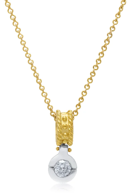Elegant Necklaces And Bracelets At Limited-Time Offers Bold Fashion Sales 18kt two tone byzantine diamond pendant featuring 1.02 cts of round diamonds Elegant Necklaces And Bracelets At Limited-Time Offers Bold Fashion Sales 18kt two tone byzantine diamond pendant featuring 1.02 cts of round diamonds