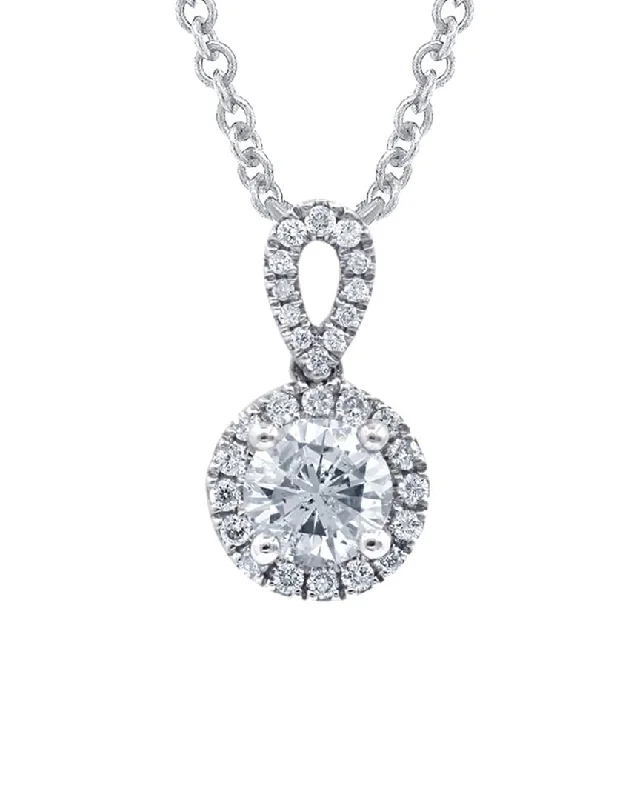 Jewelry Flash Sale – Stylish Designs At Unbeatable Rates Chic & Modern Sales 18kt white gold diamond halo pendant featuring 0.51 ct round center and 0.50 cts round diamonds around Jewelry Flash Sale – Stylish Designs At Unbeatable Rates Chic & Modern Sales 18kt white gold diamond halo pendant featuring 0.51 ct round center and 0.50 cts round diamonds around