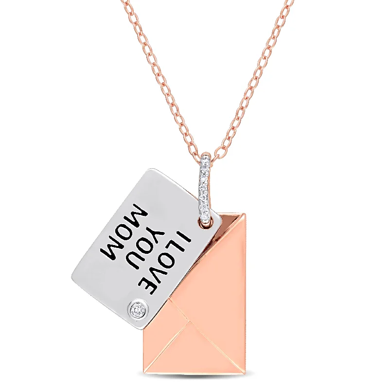 Stunning Jewelry At Even More Stunning Prices Stylish Deals Diamond Accent Letter Envelope "I Love You" Pendant with Chain in Rose Plated Sterling Silver Stunning Jewelry At Even More Stunning Prices Stylish Deals Diamond Accent Letter Envelope "I Love You" Pendant with Chain in Rose Plated Sterling Silver