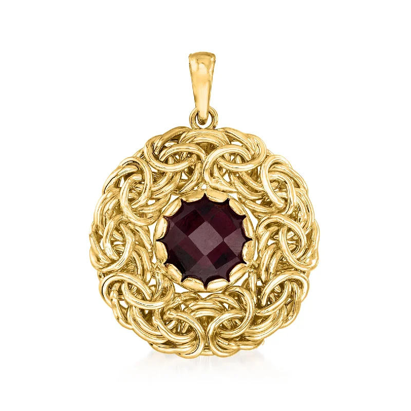 Trending Jewelry Styles Now At Limited-Time Discounts Step Ahead, Lead The Trend Ross-Simons Italian Garnet Byzantine Pendant in 14kt Yellow Gold Trending Jewelry Styles Now At Limited-Time Discounts Step Ahead, Lead The Trend Ross-Simons Italian Garnet Byzantine Pendant in 14kt Yellow Gold