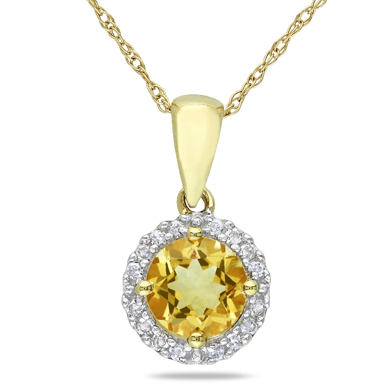 Unmissable Jewelry Clearance – Final Reductions Modern Fashion Sale 3/4 CT TGW Citrine and 1/10 CT TW Diamond Halo Pendant with Chain in 10k Yellow Gold Unmissable Jewelry Clearance – Final Reductions Modern Fashion Sale 3/4 CT TGW Citrine and 1/10 CT TW Diamond Halo Pendant with Chain in 10k Yellow Gold